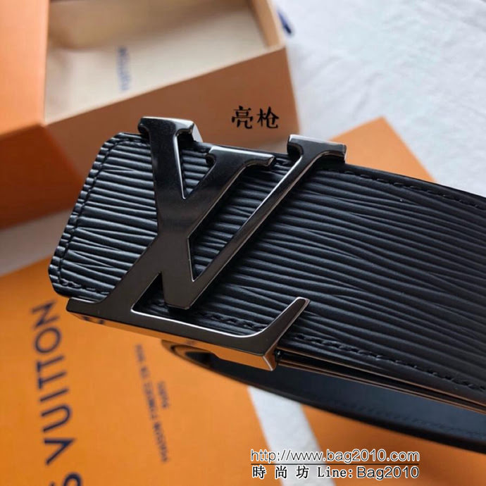 路易威登LV 原單品質LV Initiales 40mm 黑色水波紋腰帶 經典款男士皮帶 M9229  xfp1384